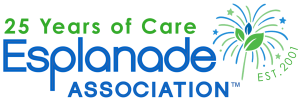 Esplanade Association logo celebrating their 25th anniversary